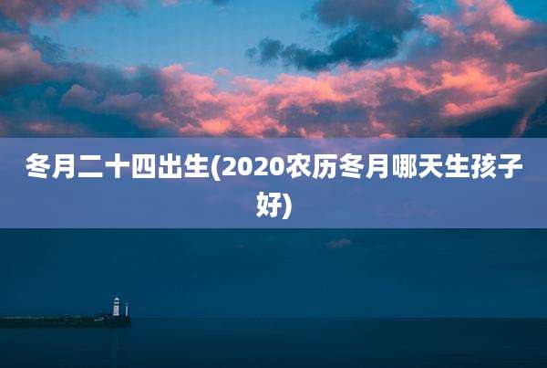冬月二十四出生(2020农历冬月哪天生孩子好)
