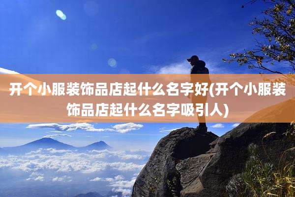 开个小服装饰品店起什么名字好(开个小服装饰品店起什么名字吸引人)