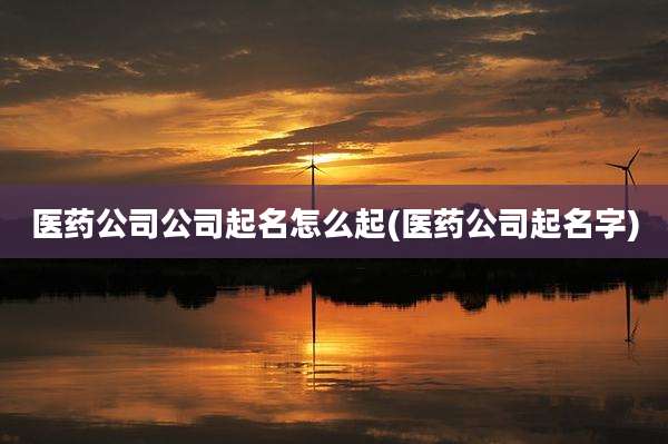 医药公司公司起名怎么起(医药公司起名字)