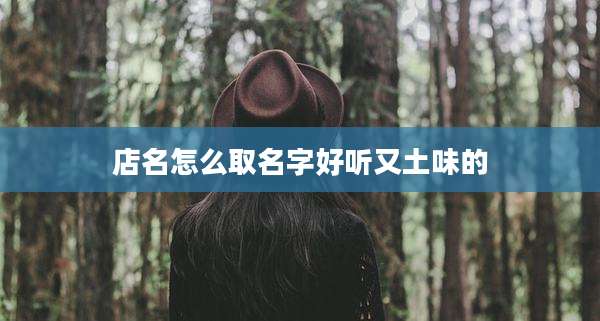 店名怎么取名字好听又土味的