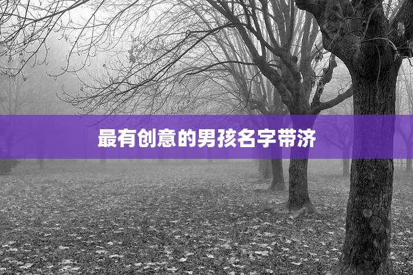 最有创意的男孩名字带济