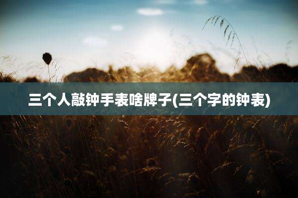 三个人敲钟手表啥牌子(三个字的钟表)