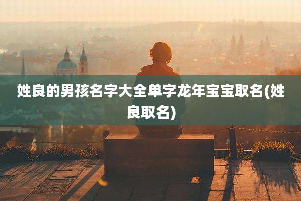 姓良的男孩名字大全单字龙年宝宝取名(姓良取名)