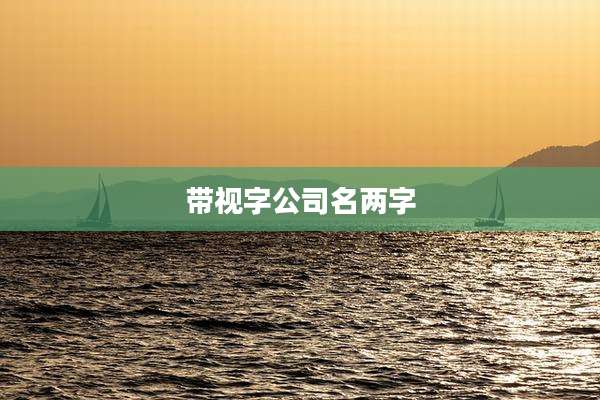 带视字公司名两字