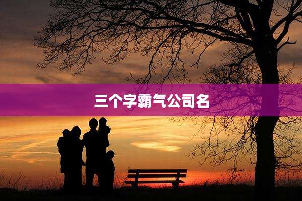 三个字霸气公司名