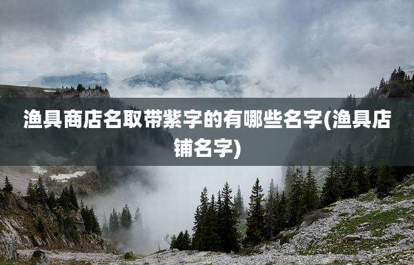 渔具商店名取带紫字的有哪些名字(渔具店铺名字)