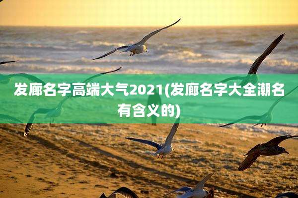 发廊名字高端大气2021(发廊名字大全潮名有含义的)