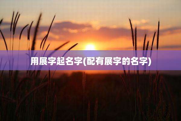 用展字起名字(配有展字的名字)