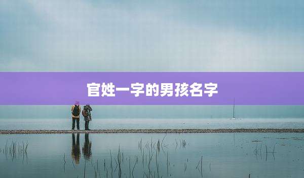 官姓一字的男孩名字