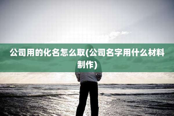 公司用的化名怎么取(公司名字用什么材料制作)