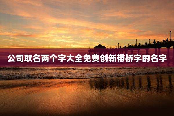 公司取名两个字大全免费创新带桥字的名字
