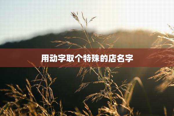 用动字取个特殊的店名字