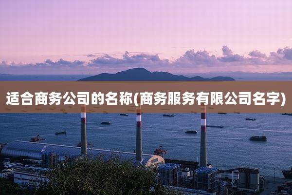 适合商务公司的名称(商务服务有限公司名字)