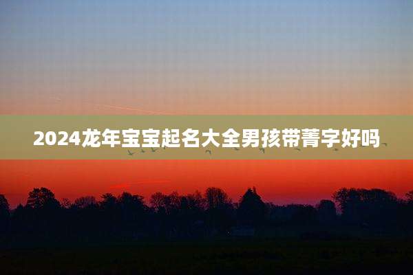 2024龙年宝宝起名大全男孩带菁字好吗