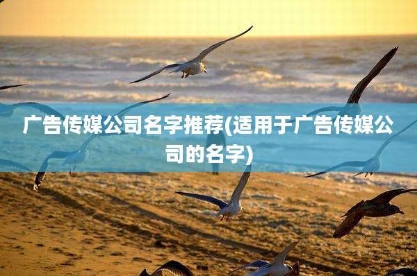 广告传媒公司名字推荐(适用于广告传媒公司的名字)