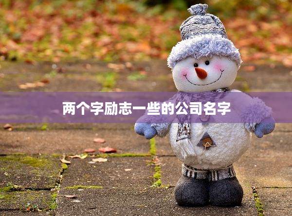 两个字励志一些的公司名字