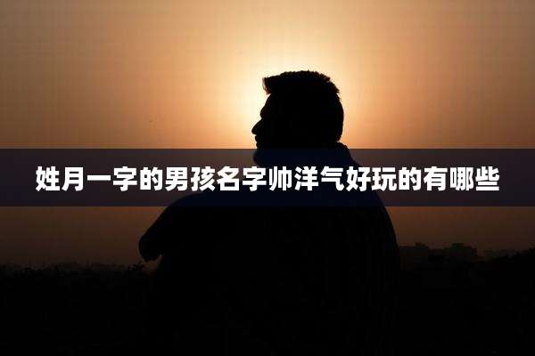 姓月一字的男孩名字帅洋气好玩的有哪些