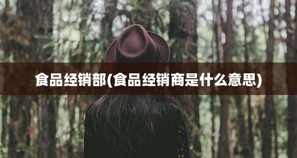 食品经销部(食品经销商是什么意思)