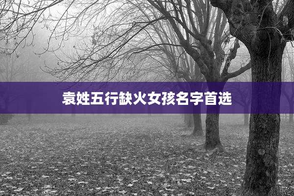 袁姓五行缺火女孩名字首选