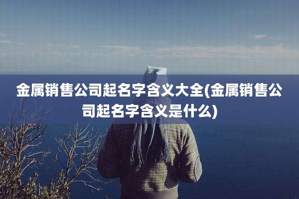 金属销售公司起名字含义大全(金属销售公司起名字含义是什么)
