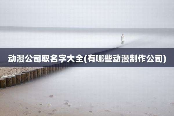 动漫公司取名字大全(有哪些动漫制作公司)