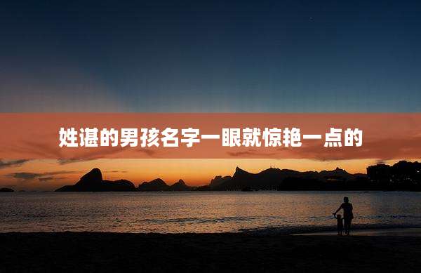 姓谌的男孩名字一眼就惊艳一点的