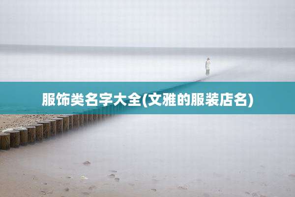 服饰类名字大全(文雅的服装店名)
