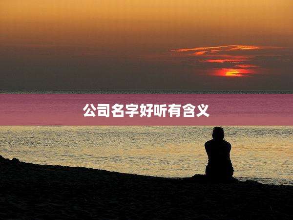 公司名字好听有含义