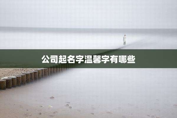 公司起名字温馨字有哪些
