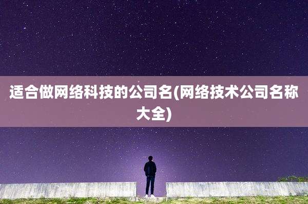 适合做网络科技的公司名(网络技术公司名称大全)
