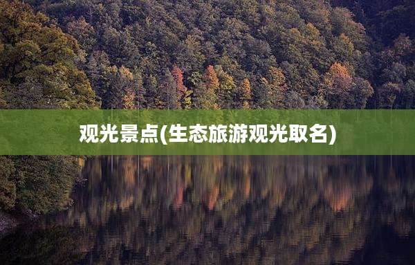 观光景点(生态旅游观光取名)
