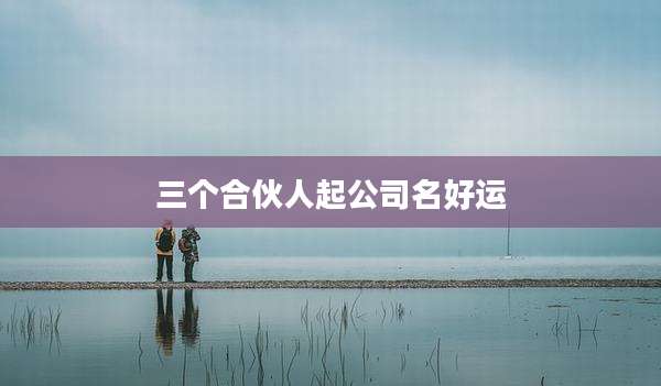 三个合伙人起公司名好运