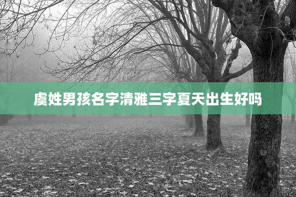 虞姓男孩名字清雅三字夏天出生好吗