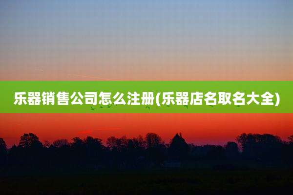 乐器销售公司怎么注册(乐器店名取名大全)