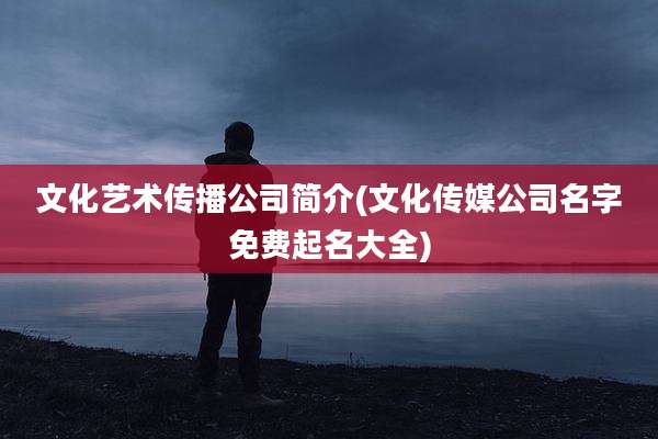 文化艺术传播公司简介(文化传媒公司名字免费起名大全)