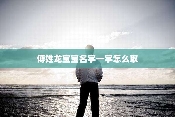 傅姓龙宝宝名字一字怎么取