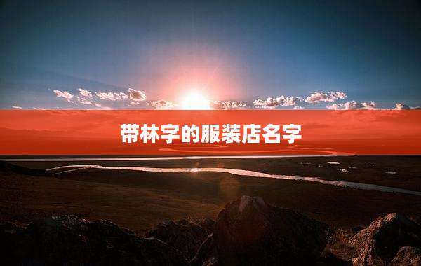 带林字的服装店名字