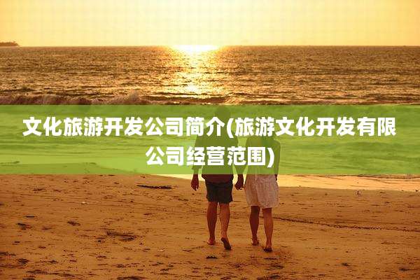 文化旅游开发公司简介(旅游文化开发有限公司经营范围)