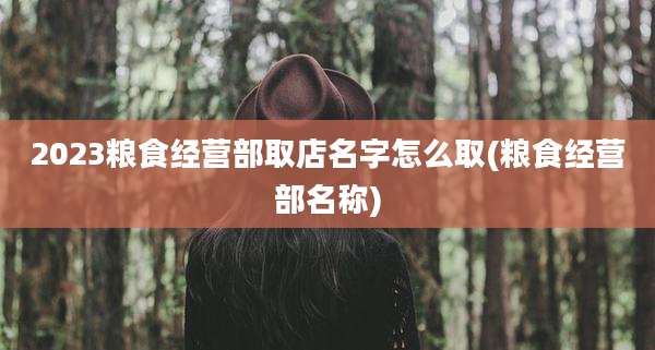 2023粮食经营部取店名字怎么取(粮食经营部名称)
