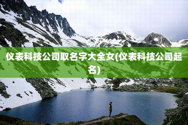 仪表科技公司取名字大全女(仪表科技公司起名)