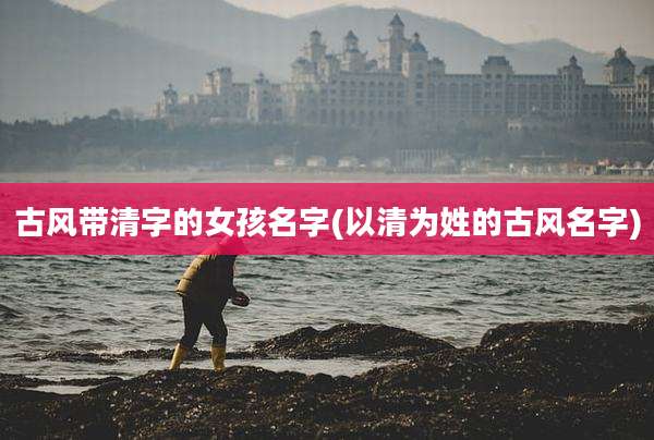 古风带清字的女孩名字(以清为姓的古风名字)