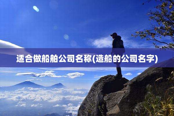 适合做船舶公司名称(造船的公司名字)
