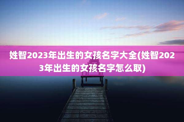 姓智2023年出生的女孩名字大全(姓智2023年出生的女孩名字怎么取)