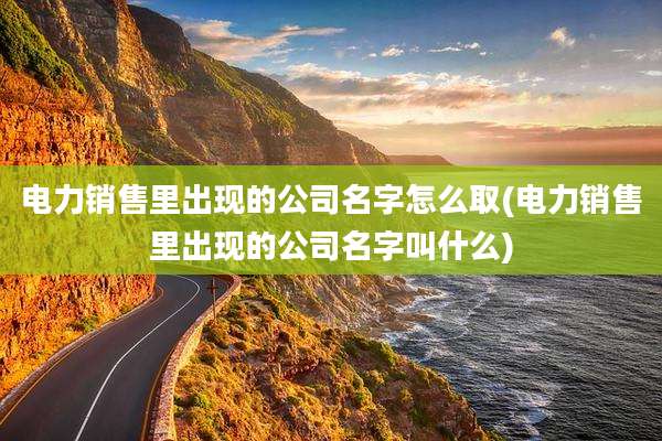 电力销售里出现的公司名字怎么取(电力销售里出现的公司名字叫什么)