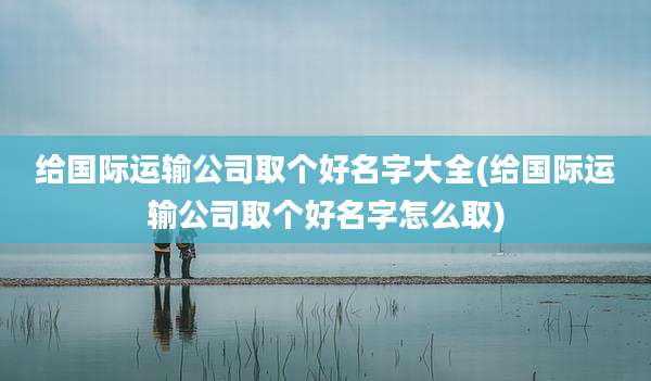 给国际运输公司取个好名字大全(给国际运输公司取个好名字怎么取)