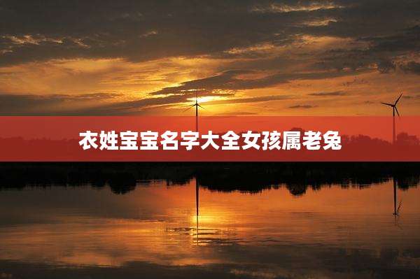 衣姓宝宝名字大全女孩属老兔
