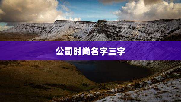 公司时尚名字三字