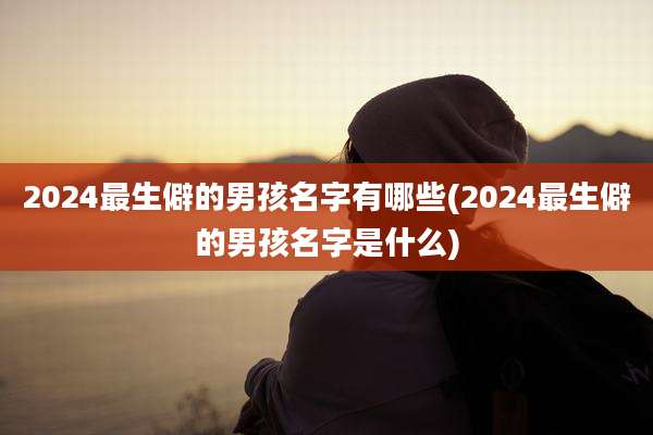 2024最生僻的男孩名字有哪些(2024最生僻的男孩名字是什么)