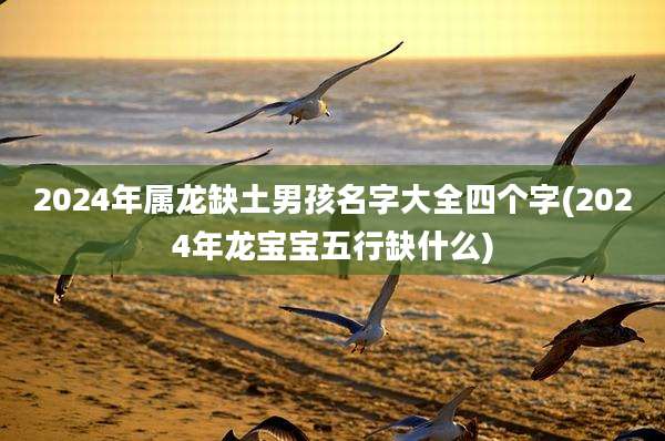 2024年属龙缺土男孩名字大全四个字(2024年龙宝宝五行缺什么)