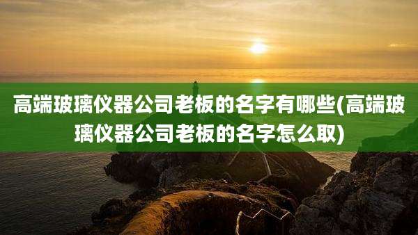 高端玻璃仪器公司老板的名字有哪些(高端玻璃仪器公司老板的名字怎么取)